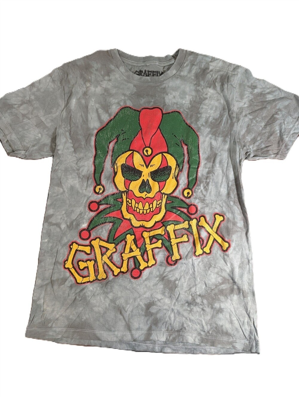 GRAFFIX Jester Green Tie Dye Get Down Art T-Shirt ~Never Worn~ S M L XL 2XL